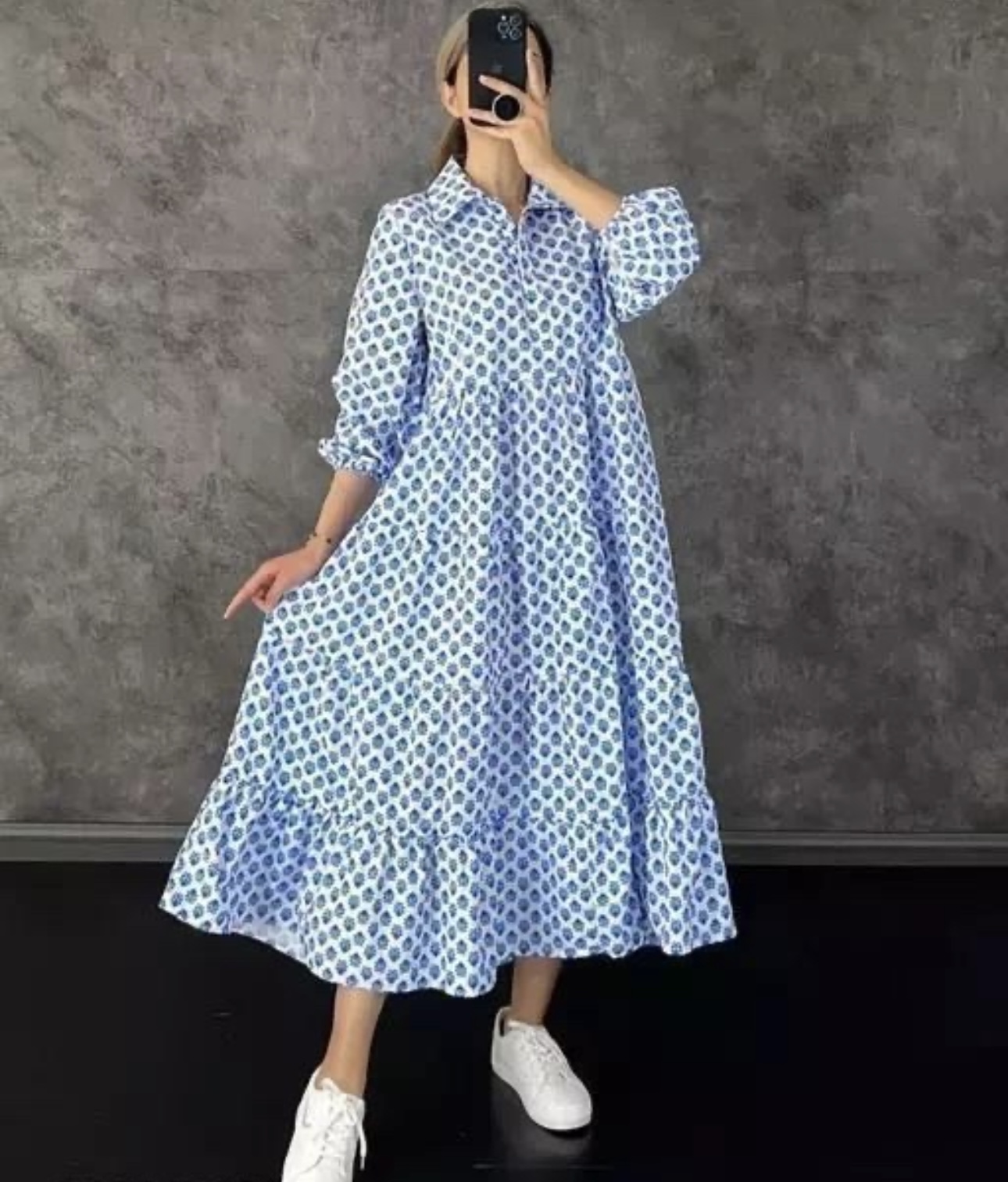 Collar Retro A - Line Dress - Image 4