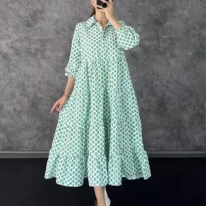 Collar Retro A - Line Dress