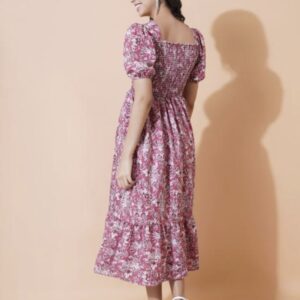 Smocked Superior A - Line Midi Dress - Image 15