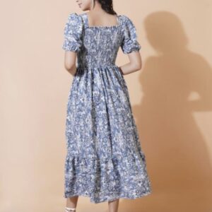 Smocked Superior A - Line Midi Dress - Image 6