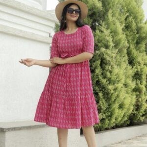 Cotton Elegant A - Line Dress - Image 12