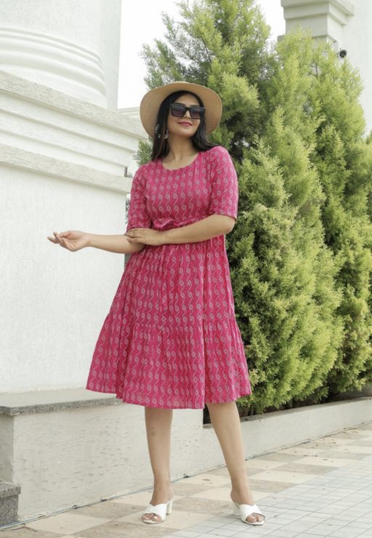 Cotton Elegant A - Line Dress - Image 12