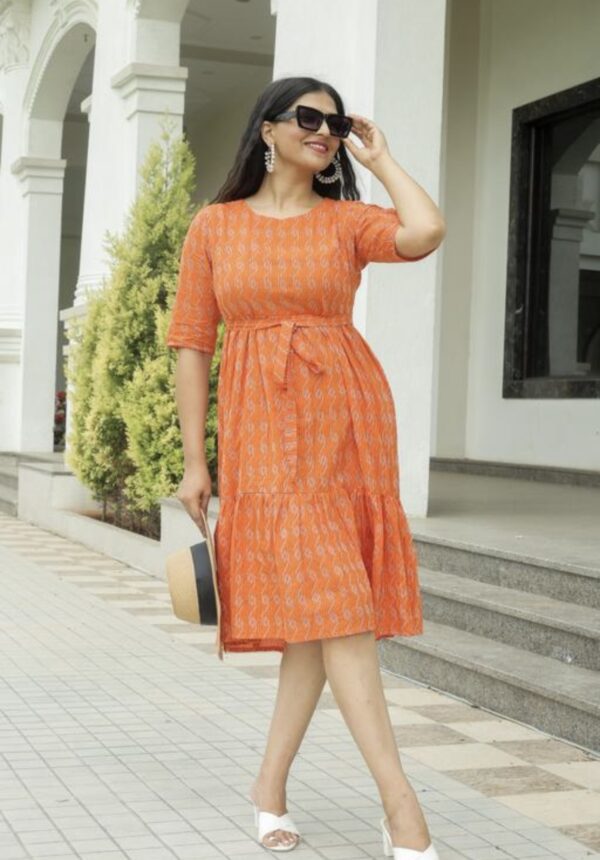 Cotton Elegant A - Line Dress - Image 9