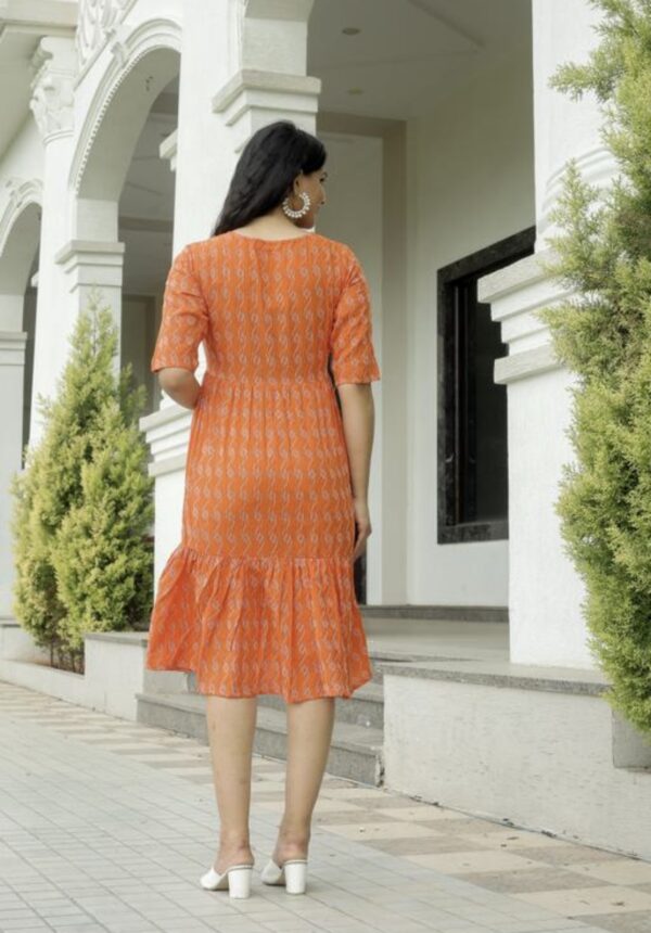 Cotton Elegant A - Line Dress - Image 8