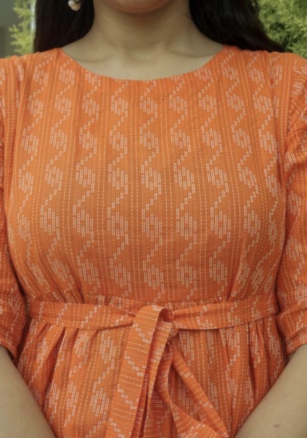 Cotton Elegant A - Line Dress - Image 7