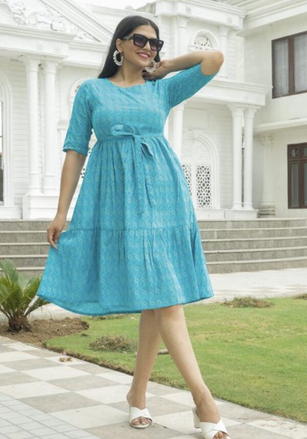 Cotton Elegant A - Line Dress - Image 6