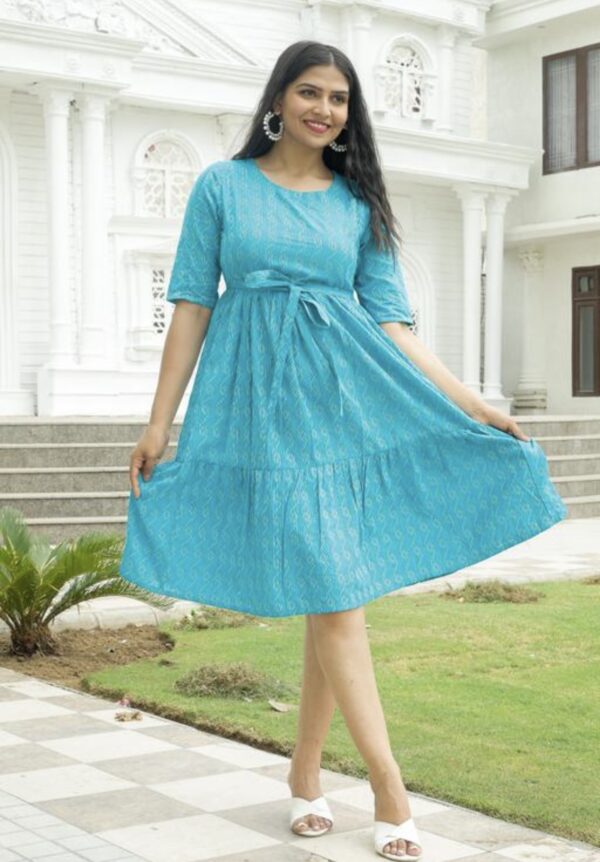Cotton Elegant A - Line Dress - Image 5