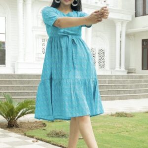 Cotton Elegant A - Line Dress