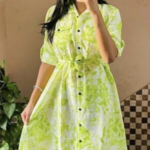 Cotton Collar A - Line Dress - Image 5