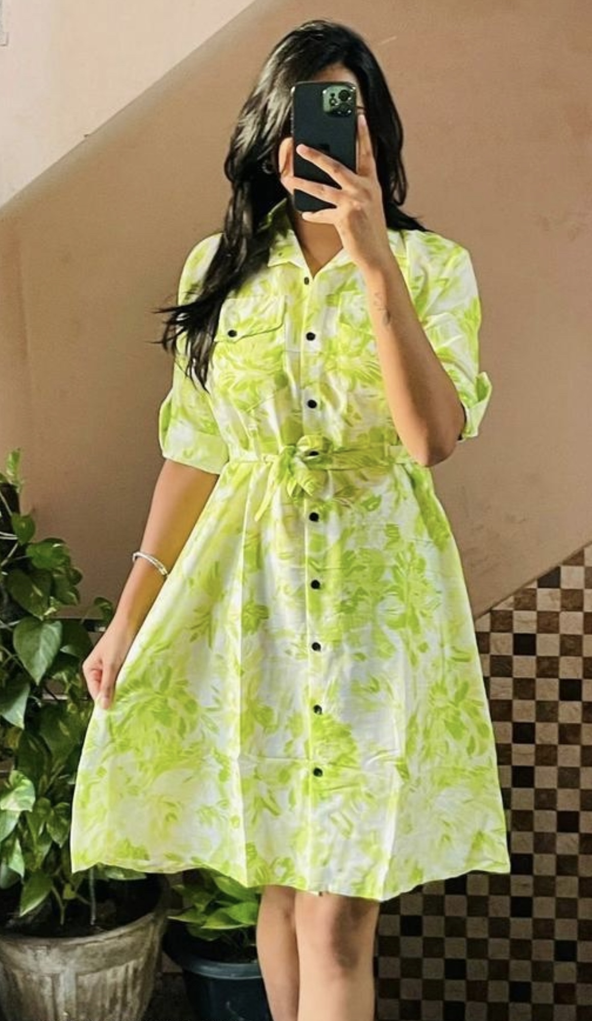 Cotton Collar A - Line Dress - Image 5