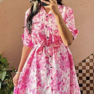 Cotton Collar A - Line Dress - Image 4