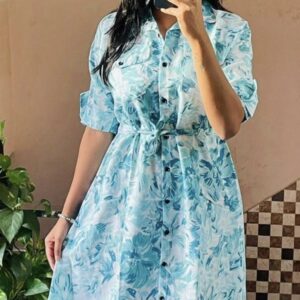 Cotton Collar A - Line Dress - Image 2