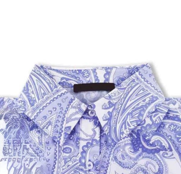 Vibrant Print Collar Mini Dress - Image 11