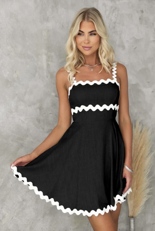 Strappy Lace Mini Dress - Image 4