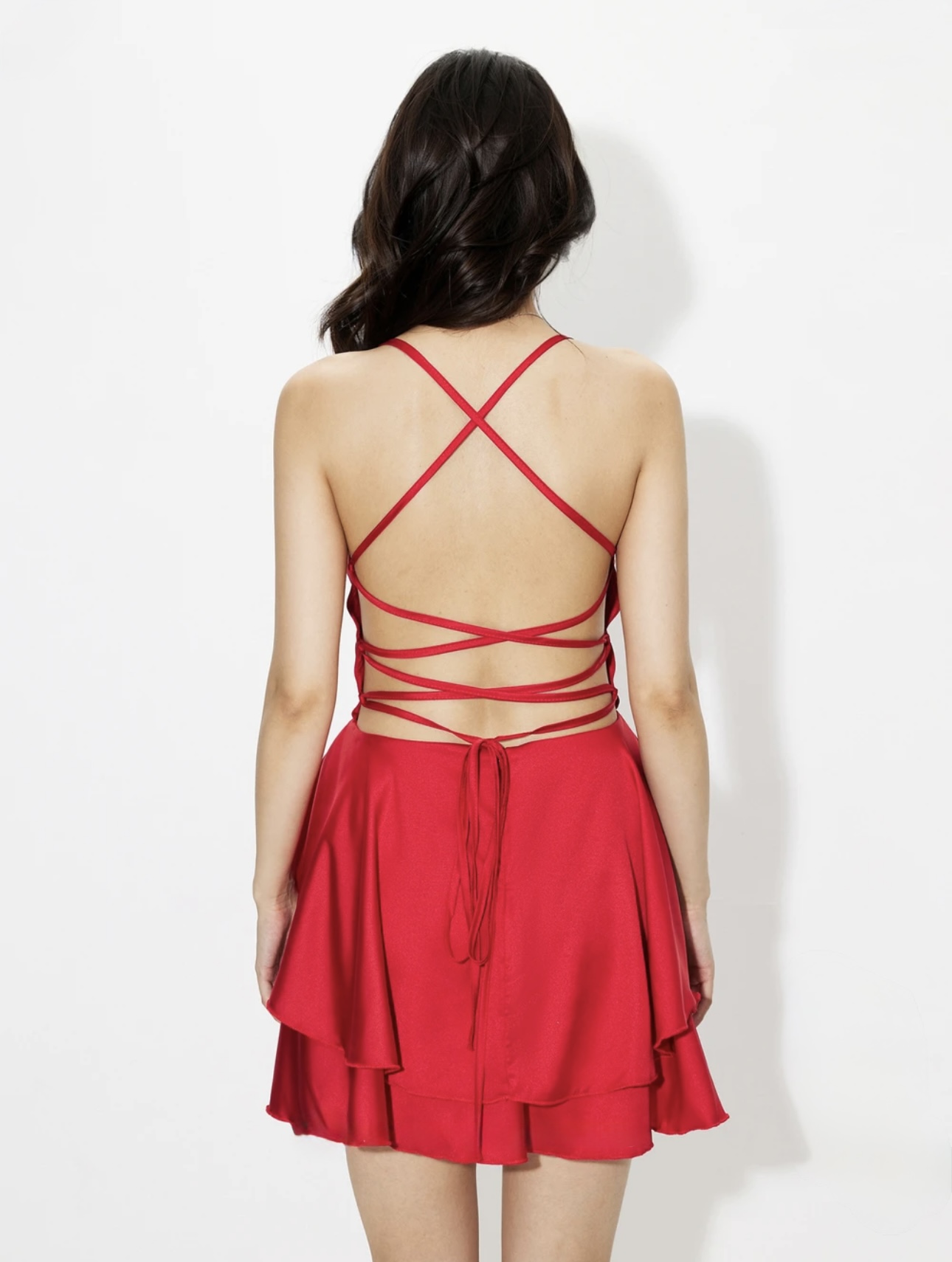 Backless Ruffle Mini Dress - Image 6
