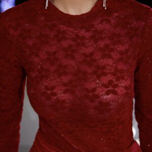 Red Bow Cocktail Mini Dress - Image 4