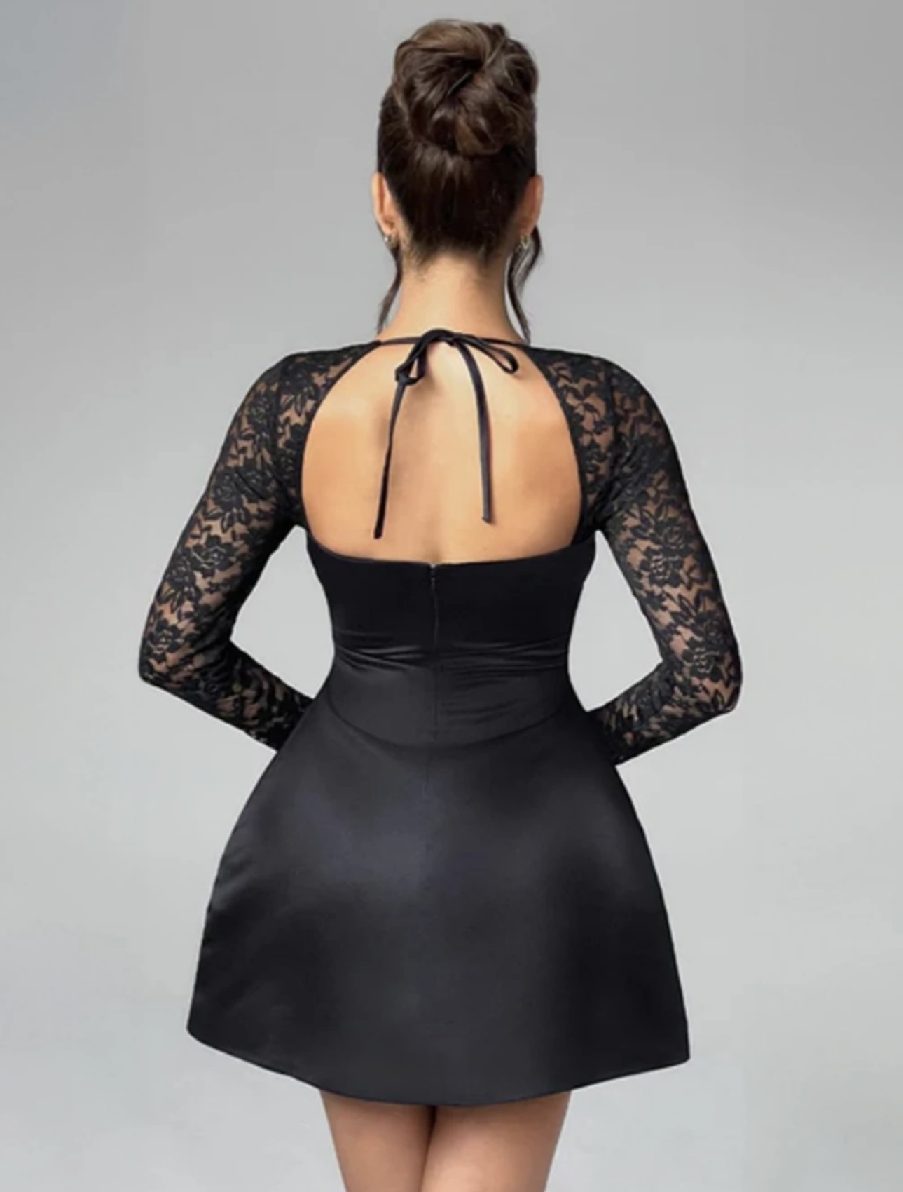 Tied Mesh Mini Dress - Image 5