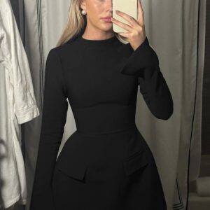 Bell Flare Pocket Mini Dress - Image 12