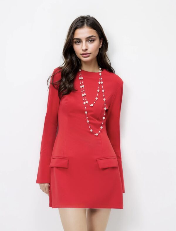 Bell Flare Pocket Mini Dress - Image 2