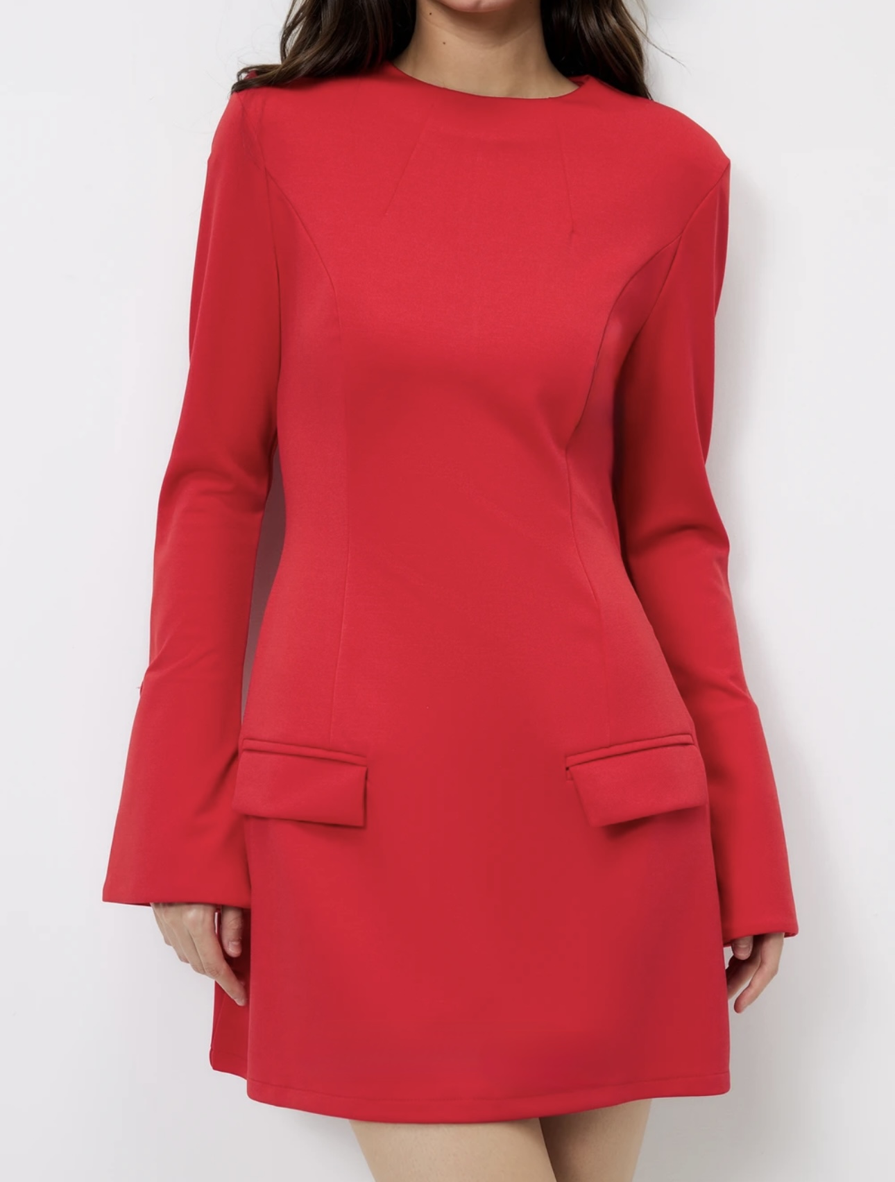 Bell Flare Pocket Mini Dress - Image 5