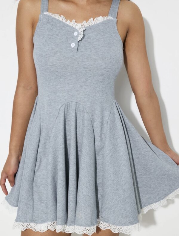 Lace Trimmed Mini Dress - Image 4