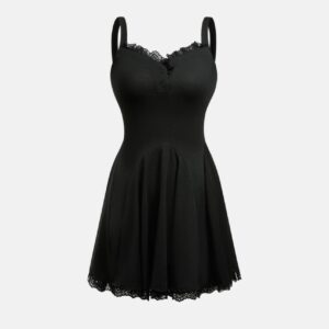 Lace Trimmed Mini Dress - Image 5