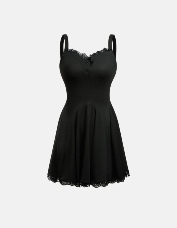 Lace Trimmed Mini Dress - Image 5