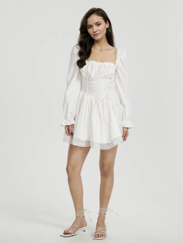 Lace Up Mini Dress - Image 4