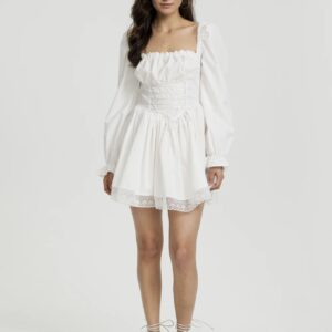 Lace Up Mini Dress - Image 5