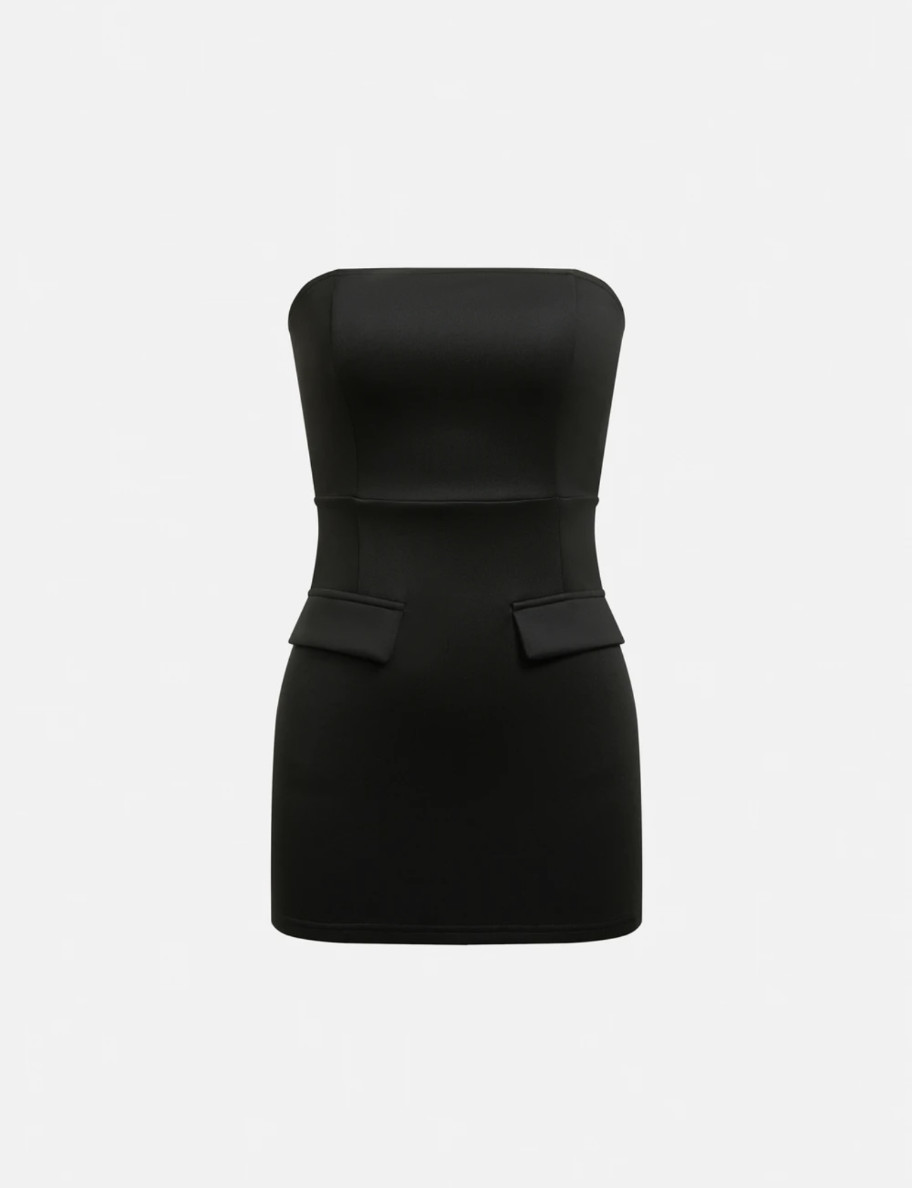 Tube Solid Mini Dress - Image 4