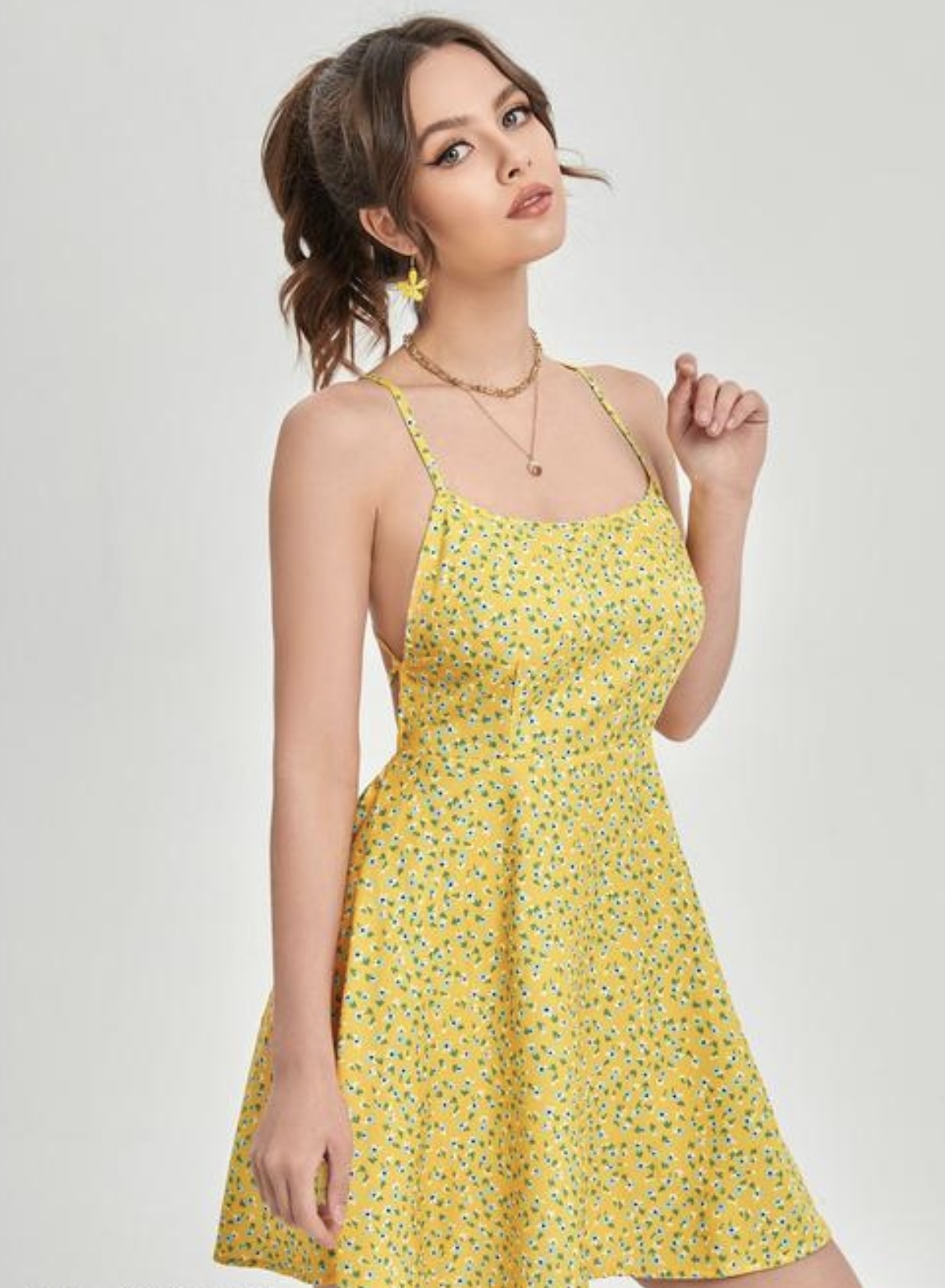 Printed Backless Mini Dress - Image 17