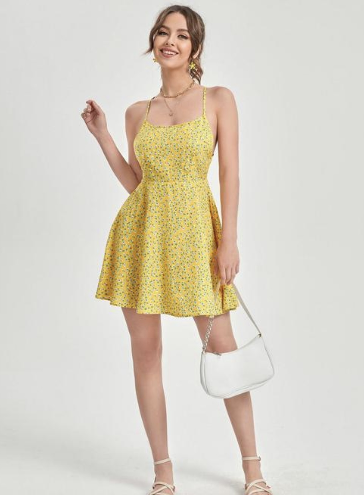 Printed Backless Mini Dress - Image 5