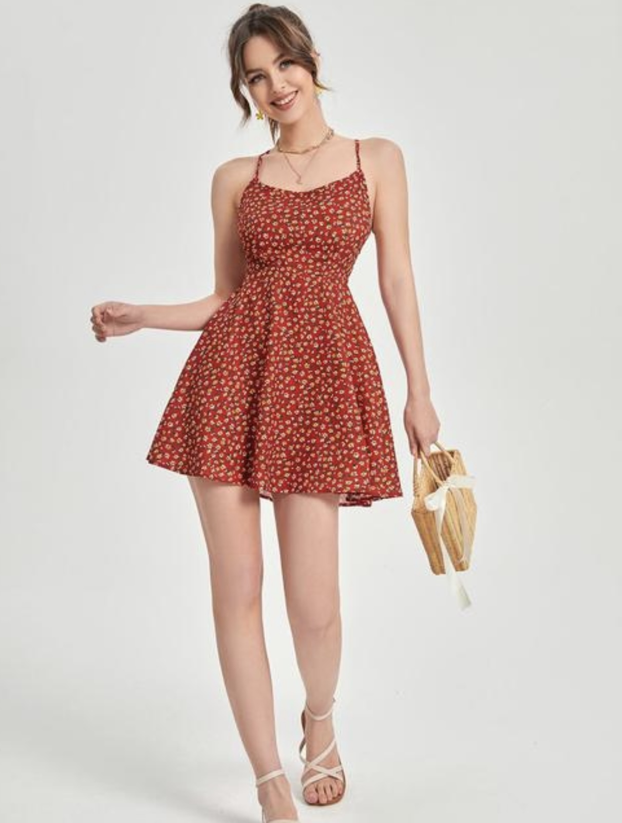 Printed Backless Mini Dress - Image 12
