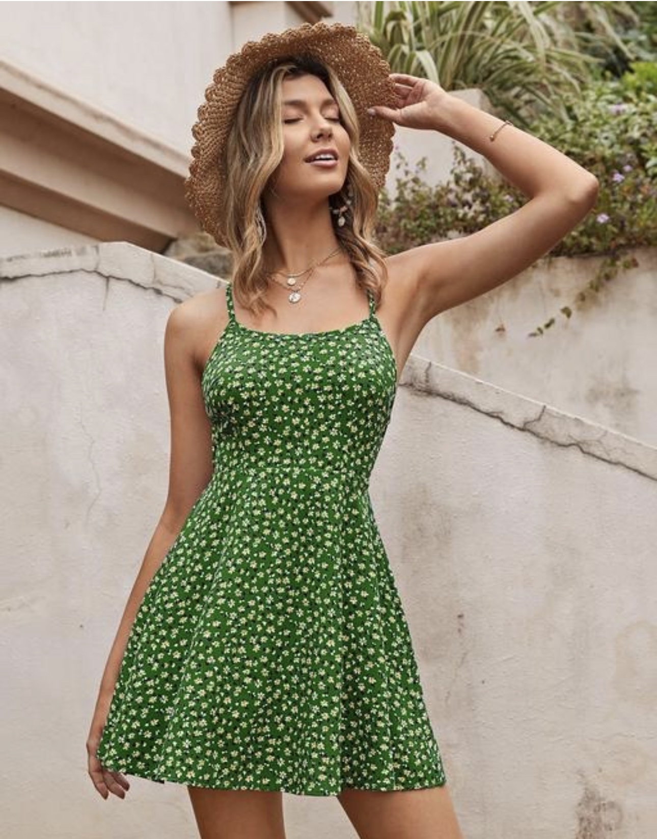 Printed Backless Mini Dress - Image 2