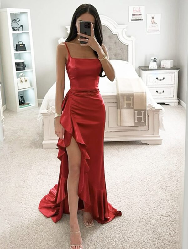 Asymmetric Cocktail Midi Dress - Image 2