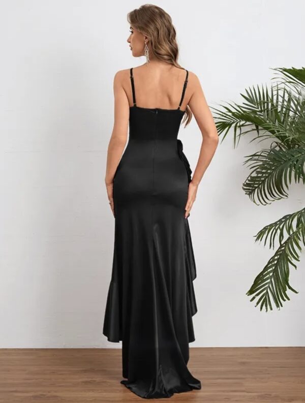 Asymmetric Cocktail Midi Dress - Image 5
