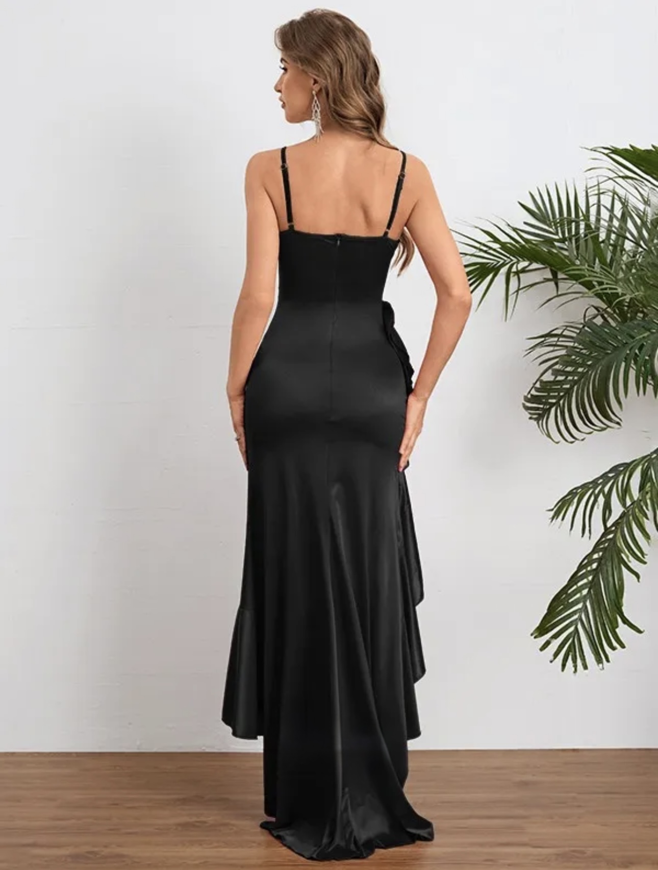 Asymmetric Cocktail Midi Dress - Image 5