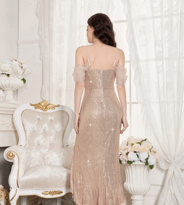 Sequinned Cocktail Midi Dress - Image 8