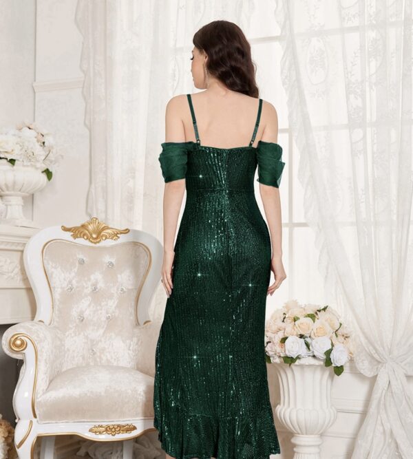 Sequinned Cocktail Midi Dress - Image 7