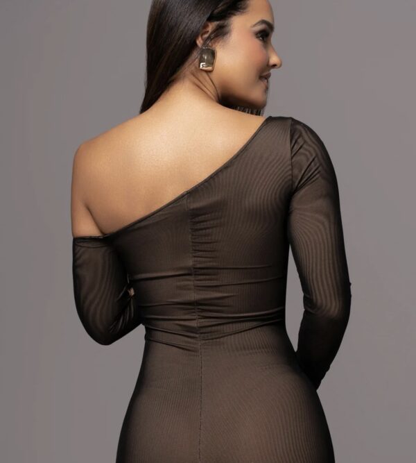 Ruched Off Shoulder Midi Dress - Image 2