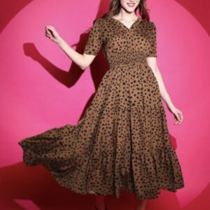 Line Calf Length Dress