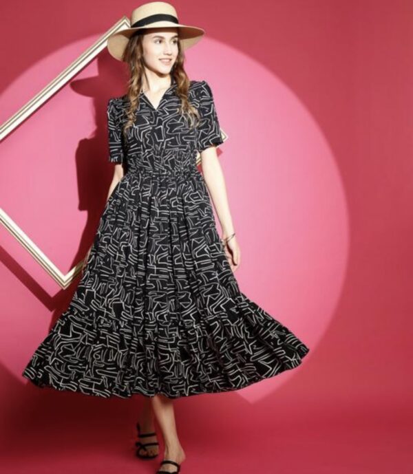 Line Calf Length Dress - Image 4