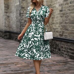 Floral Flare Printed Dress - Image 2