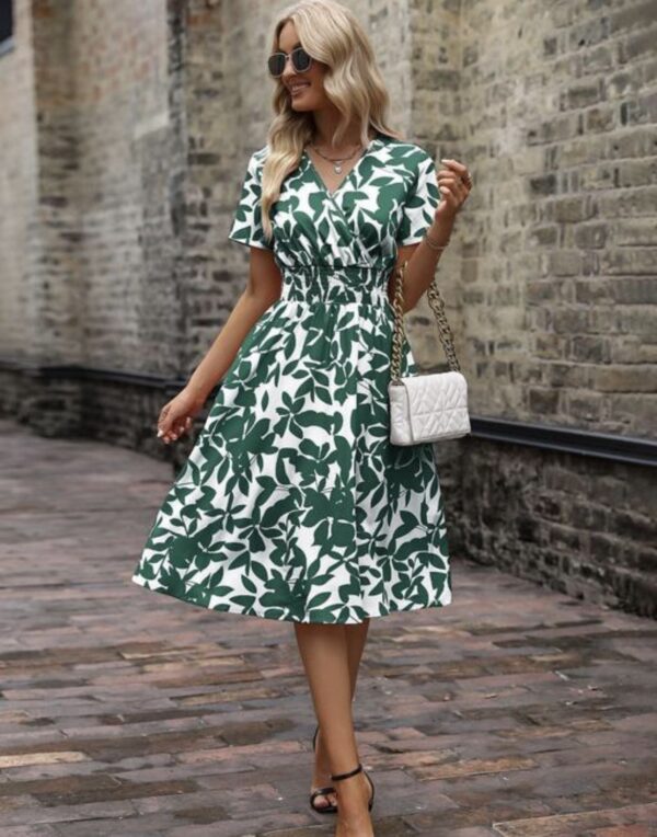 Floral Flare Printed Dress - Image 2
