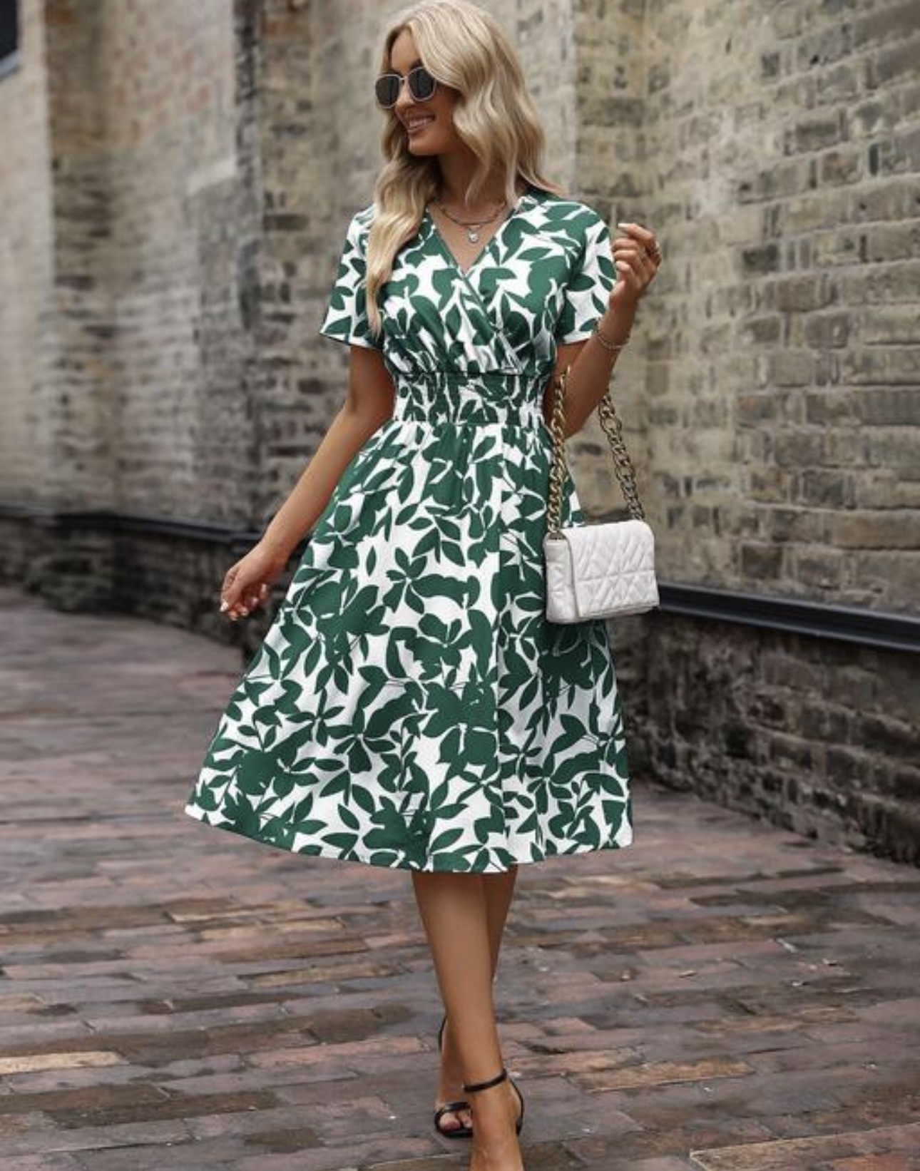 Floral Flare Printed Dress - Image 2