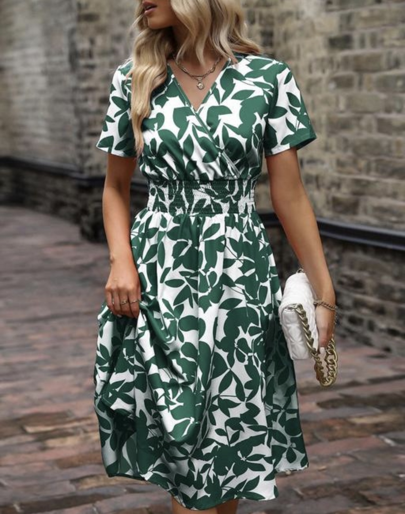 Floral Flare Printed Dress - Image 7