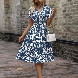 Floral Flare Printed Dress