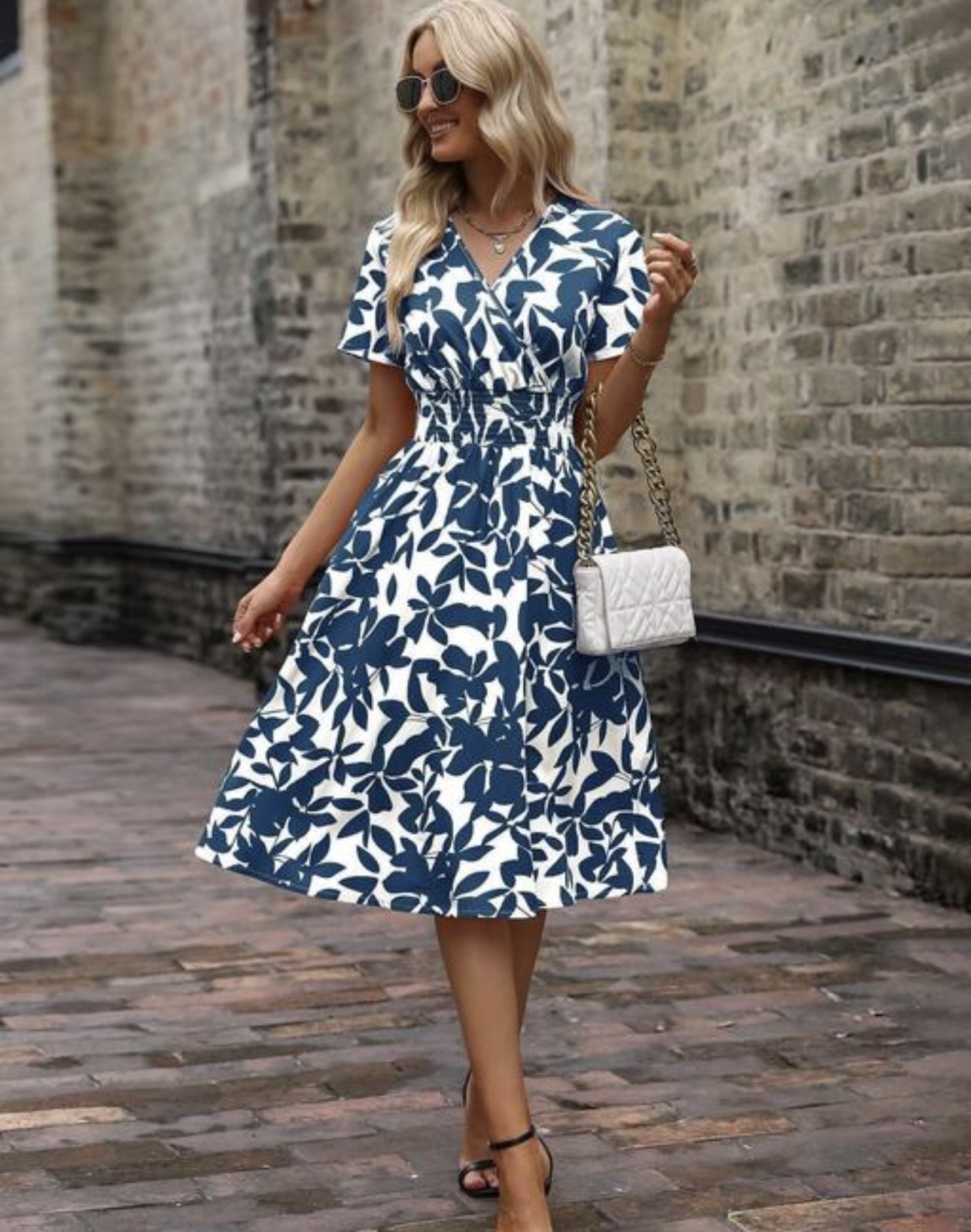 Floral Flare Printed Dress - Image 1