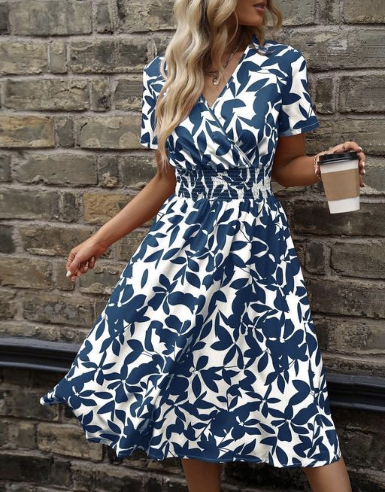 Floral Flare Printed Dress - Image 4