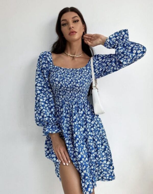 Square  Neck A - line Dress - Image 5